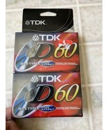 TDK D60 High Output Cassette Tape  Made in Japan NEW!! 2 pack - £8.83 GBP