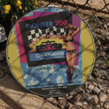 Vintage 1992 Pioneer 200 Mid-Ohio Porcelain Gas &amp; Oil Americana Man Cave... - £111.02 GBP