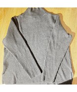 Banana Republic Gray Ribbed Turtleneck Sweater – Size Large Stay cozy in... - €21,39 EUR