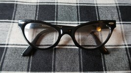 Vintage American Optical Cateye Black Eyeglasses Frames Only 4 - 5 1/4 - £97.00 GBP