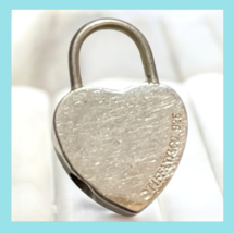 Tiffany & Co. Please Return to Sterling Silver 925 Heart Padlock Charm Pendant image 15