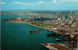 California San Diego Naval Base &amp; World Port San Diego Bay Vintage Postcard - $9.40