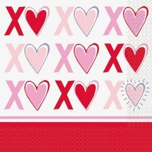 Sparkling Hearts Valentine's Day 16 Ct Luncheon Napkins - £2.76 GBP