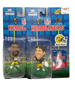 Reggie White &amp; Brett Favre Action Figures 1996 NFL Headliners NY Giants New - $12.57