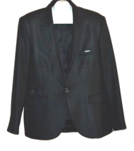 Mondo Black Men&#39;s Shiny Plaids Cotton Fashion Jacket Size 2XL - £72.26 GBP