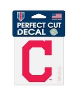 MLB Cleveland Indians Logo on 4&quot;x4&quot; Perfect Cut Decal Single WinCraft - £8.75 GBP