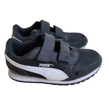 Puma ST Runner US 12.5C  Kids Strap Sneaker Toddler Shoes , Black/White - £17.39 GBP