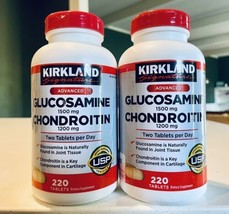 (Lot Of 2) Kirkland Advanced Glucosamine Chondroitin 1200 mg 220 Tabs Exp. 3/26 - $45.82