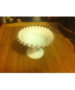 FENTON SILVER CREST PEDESTAL COMPOTE BOWL - $20.48 CAD
