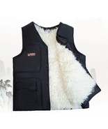 Authentic sheepskin 2in1 Detachable vest fur wool integrated thick warm - $36.77 CAD+