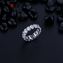 100% 925 Sterling Silver 4*6mm Oval Square High Carbon Diamond Rings For Women S - £42.45 GBP
