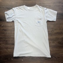 Coastal Cotton Mens T Shirt Small Gray Short Sleeves Pullover Pocket - $13.10
