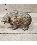 Unique Metal Brown Black Grizzle Bear Pot Metal California Bear 4.5&quot; - £11.89 GBP