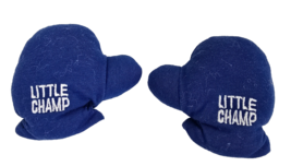 Hilarious Baby Gag Gift Little Champ Blue Boxing Gloves Rattle Anti-Scra... - $14.84