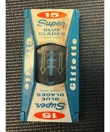 Super Blue Gillette Razor Blade Holder Disposal Mid-Century Shaving Vintage - $404.69 MXN