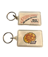 Bud Light Keychains Key Chain Set Lot 2 Spuds Mackenzie What Do We 1980s... - $27.83