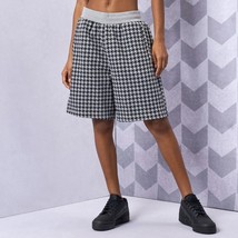 Adidas Ivy Park HN4528 Houndstooth Bermuda Shorts Grey / Black ( M ) - £94.96 GBP