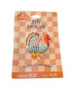 Vintage Hallmark Fall Thanksgiving TURKEY Pin TLP1821 *New - $184.07 MXN