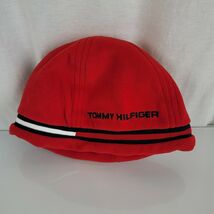 Tommy Hilfiger Boy Red Hat Cap Fleece Winter Warm Soft Blue White Logo 4... - $19.79