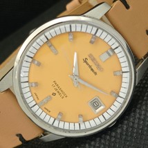 Vintage Seiko Sportsmatic Automatic Japan Mens Date Beige Watch 591-a311018-6 - $128.00