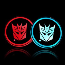 Fit Transformers Led Cup Holder Coaster Light Inserts 2Pcs 7Colors Changing Wate - £18.96 GBP
