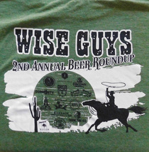 Adult T Shirt Wise Guys 2nd Annual Beer Roundup Texas Breweries Size XL - £9.55 GBP