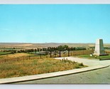 Memorial Marker Custer Battlefield National Monument MT UNP Chrome Postc... - $2.92