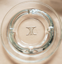 HILTON Hotels Glass Ashtray, 5&quot; x 3/4&quot; round, clear - £8.59 GBP