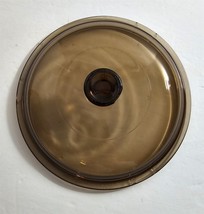 Vintage Pyrex Corning Visions Amber Glass 7 1/4&quot; Pot Pan Replacement Lid #14 - £14.79 GBP