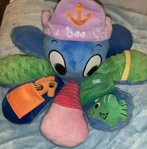 Lakeshore Peek A Boo Octopus Plush Blue 17&quot; Stuffed Animal Baby Rattle 2 Friends - £8.93 GBP