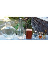 ~ Lot of 4 Vintage Perfume Bottles/Decanters ~ White diamonds almost ful... - £11.79 GBP