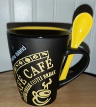 South Padre Island Coffee Mug With Spoon Cafe Coffee Break - £10.04 GBP