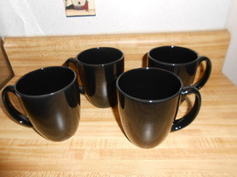 corelle black stoneware mugs - $12.30