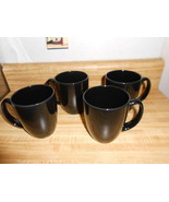 corelle black stoneware mugs - $12.30