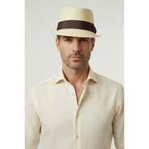 Men's LEGIONNAIRE Codet Cap Straw Hat Telescope Crown LGS702 Natural image 2