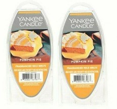 Yankee Candle Pumpkin Pie Fragranced Wax Melts Fall Spice Scented - 2 Pack - £9.54 GBP