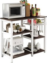 Soges 3-Tier Kitchen Baker&#39;S Rack Utility Microwave Oven Stand Storage Cart, B - £75.36 GBP