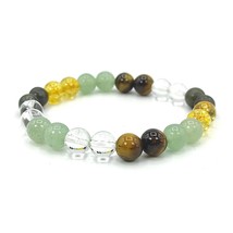 Wealth Abundance Stone Bracelet – Reiki Healing Crystal Vastu Feng Shui [Beads S - £20.49 GBP
