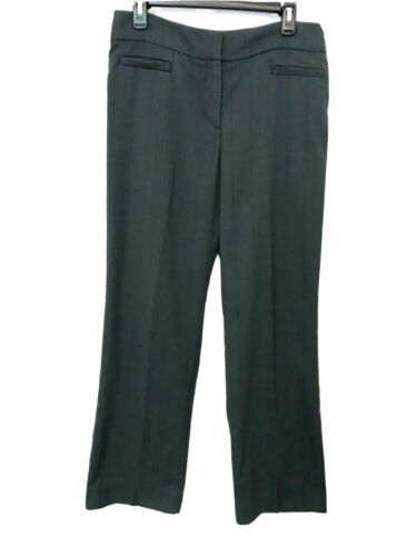 Focus 2000 Womens Size 8 Charcoal Gray Striped Slimming Tummy Control Pants - $14.95
