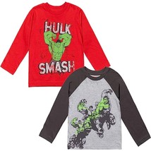 Marvel Avengers Hulk Toddler Boys 2 Pack Long Sleeve Graphic T-Shirt 5T - £15.07 GBP