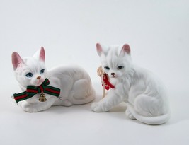 Enesco Figurine Kittens White With Blue Eyes Vintage 1985 Pair Of Cats - £11.15 GBP