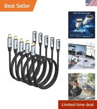 Durable Braided USB C Extension Cable 5-Pack, 6FT with 10Gbps Transfer Rate - $49.50