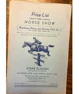 WATCHUNG STABLES (NJ) 23rd Annual HORSE SHOW 16-page Prize List June 4-5... - €11,03 EUR