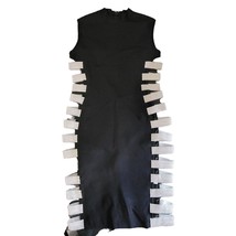 Hot Miami Styles large black open side studded knee length dress - $18.00