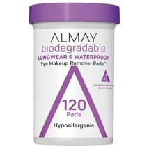 Almay Biodegradable Longwear &amp; Waterproof Eye Makeup Remover, 120 Pads - £9.77 GBP