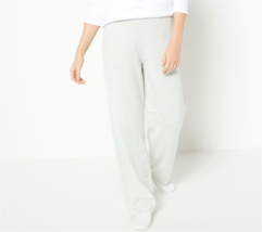 Denim &amp; Co. Comfort Zone Honey Knit Wide Leg Sweater Pants- Seafoam, MEDIUM - £17.90 GBP