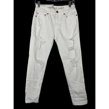 American Eagle Mens Flex Skinny Jeans Size 29 Measures 28x28 White Disst... - $21.60