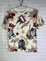 Marvel Comics Avengers All Over Print Tee T-Shirt Short Sleeve Youth Boy... - £11.07 GBP