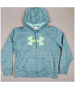 Under Armour Hoodie Womens XL Blue Twist Big Logo Drawstring Front Pocke... - $341.80 MXN
