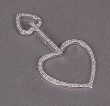 Authenticity Guarantee 
John C Rinker JCR Signed 14K White Gold Diamond Heart... - £554.22 GBP